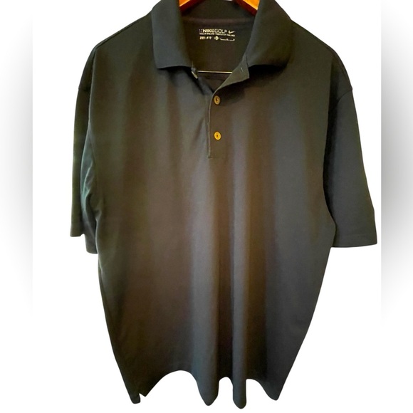 ⛳️🖤Nike Men's Black Polo Golf Shirt size L - Picture 1 of 6